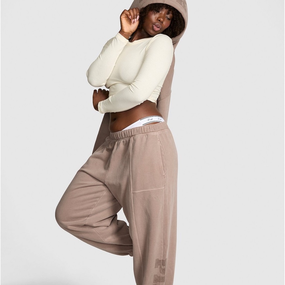 Victoria's Secret Luxe fleece baggy sweat pants